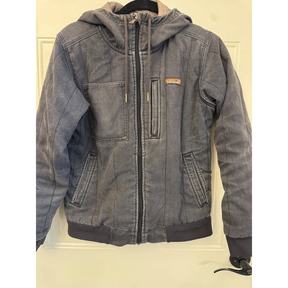 Patagonia Iron Forge Hemp Canvas Hooded Jacket Ink Black Mens Small 26685 FA21